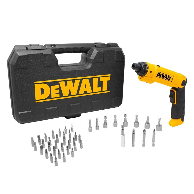DEWALT DCF008-B1 Lithium-Ion Screwdriver With 45pcs Accessories 8V 1/4