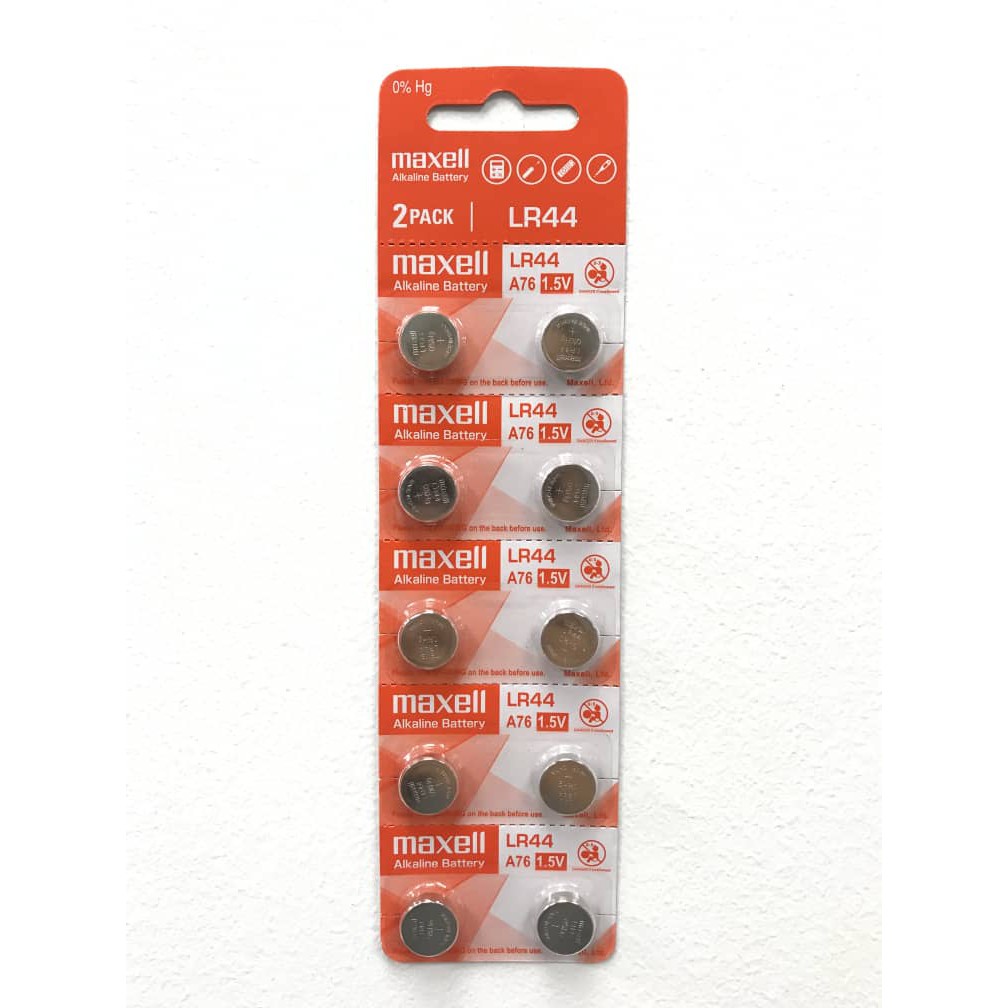 MAXELL A76/LR44  Alkaline Manganese Button Cell