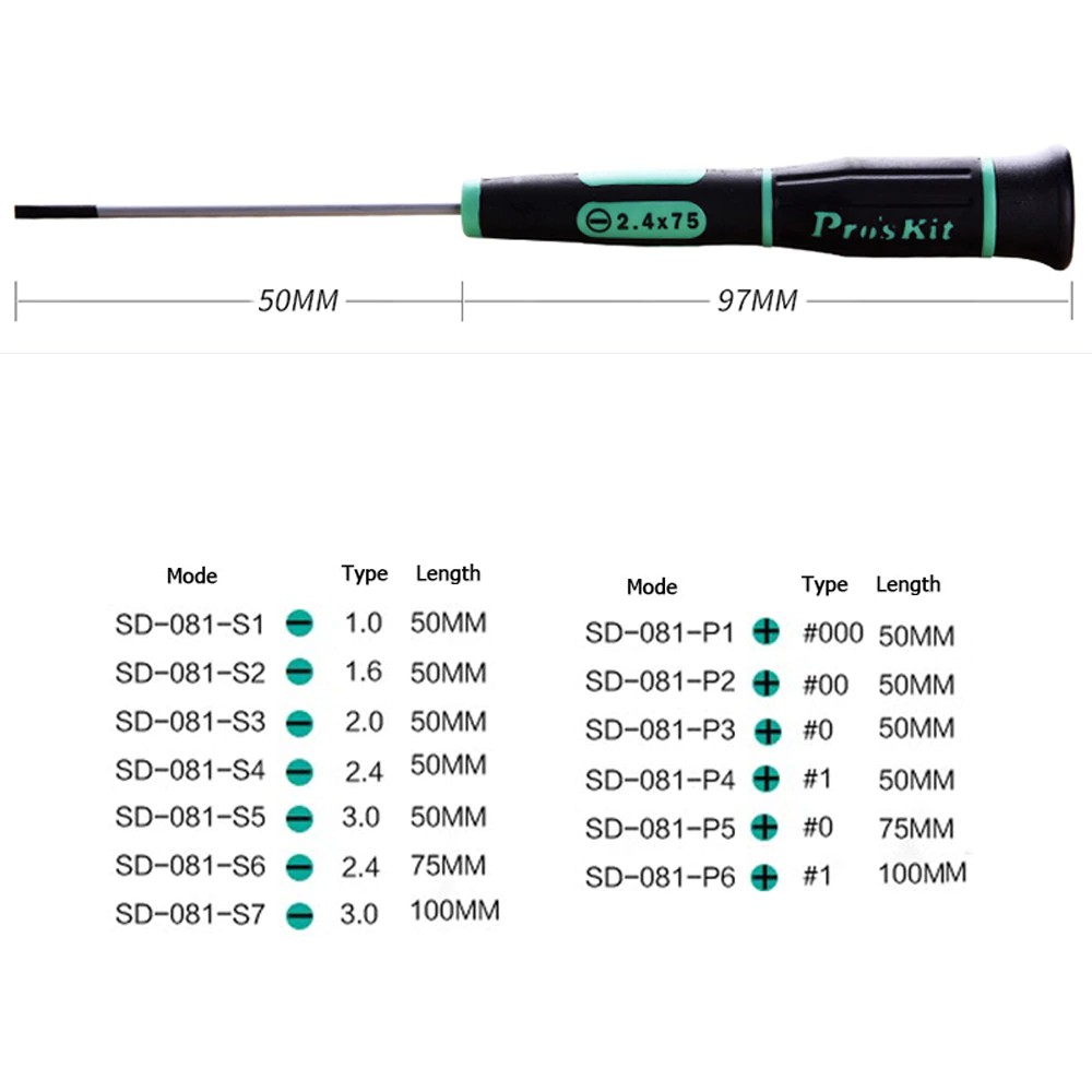 PRO'SKIT SD-081-S3 Precision Screwdriver
