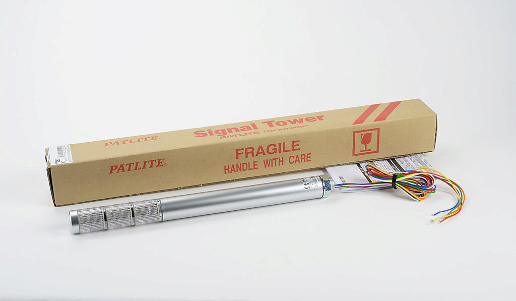 PATLITE ME-302P-RYG+FB261 LED signal tower, (3) tiers, 25mm dia, 24 VDC, PNP