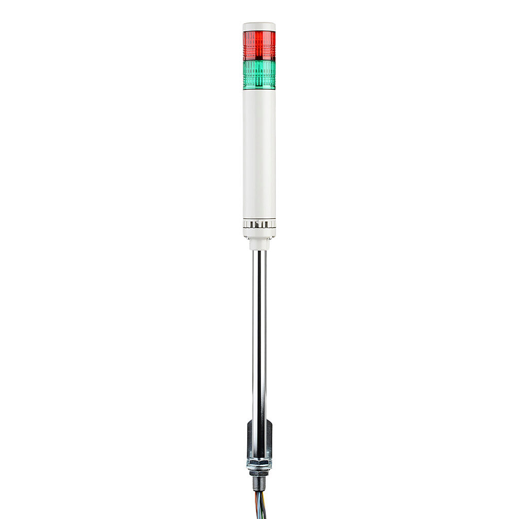 PATLITE LCE-2M2FBW-RG+FB257 Signal Tower, 2 tiers, 40mm, NPN, 90 - 250 VAC