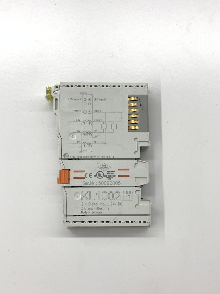 BECKHOFF KL1002 Bus Terminal, 2-channel digital input, 24 V DC, 3 ms