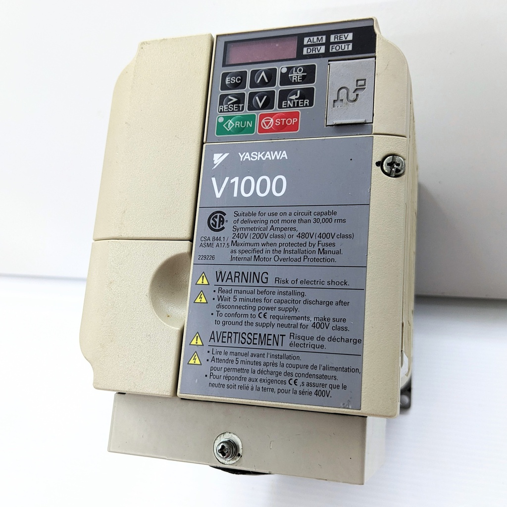 YASKAWA CIMR-VU4A0007FAA INVERTER (2.9KW / 380-415VAC / 3PH)