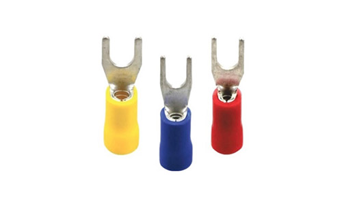 KST SVES5-4 VINYL-INSULATED SPADE TERMINAL 6.0-4.3MM-100Pcs