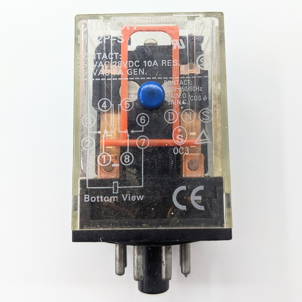 OMRON MK2P-S DC24 General Purpose Relays PLUG-IN DPDT 24VDC
