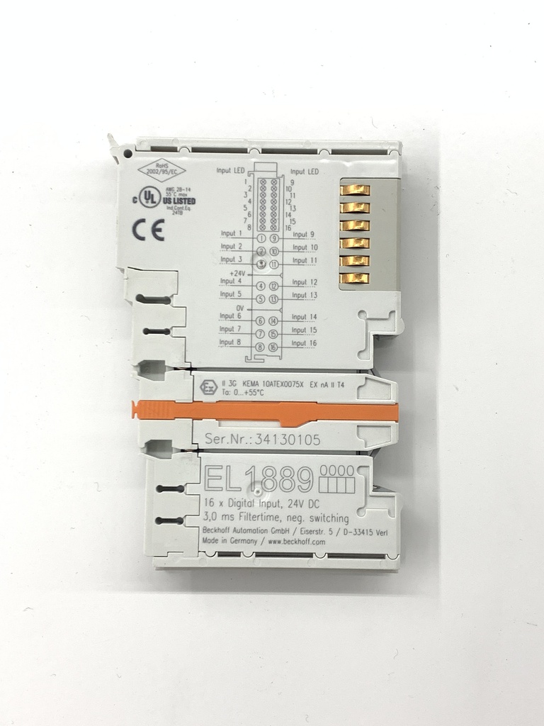 BECKHOFF EL1889 ETHERCAT TERMINAL 16-CHANNEL DIGITAL INPUT | IndusMart
